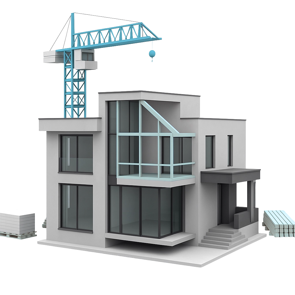 dibujo de una casa en construccion